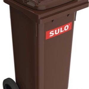 Müllgroßbehälter 80l HDPE braun fahrbar,n.EN 840 SULO