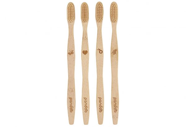 PANDOO Zahnbürsten 4er Pack 4 Zahnbürsten