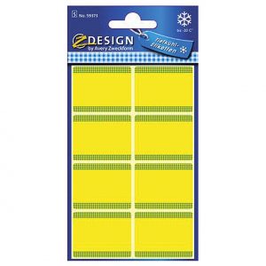 AVERY ZWECKFORM Tiefkühletik.36x28mm gelb59373 5 Bogen