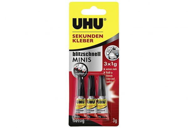 UHU UHU Sekundenkl.3Tb.flüssig 3er Pack