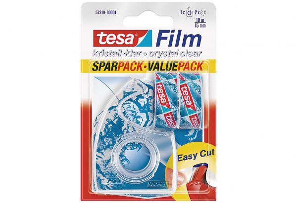 TESA 2Rl.Tesafilm+Abroller10mx15mm Handabroller + 2 Rollen