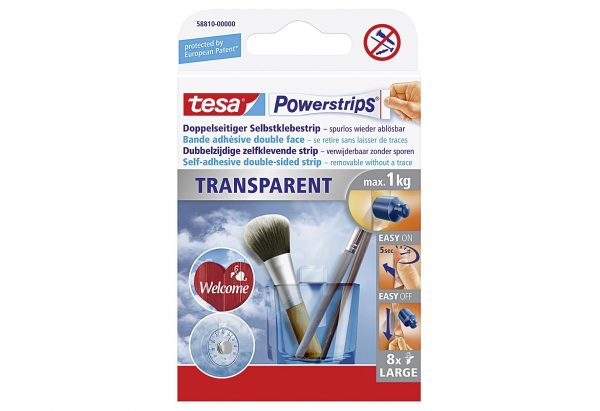 TESA Tesa Powerstrips large transp. 8er Pack