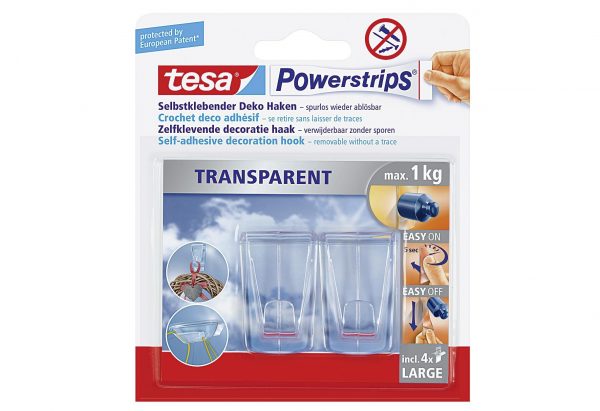 TESA Tesa Powerstrips HakenXLtransp 2er Pack