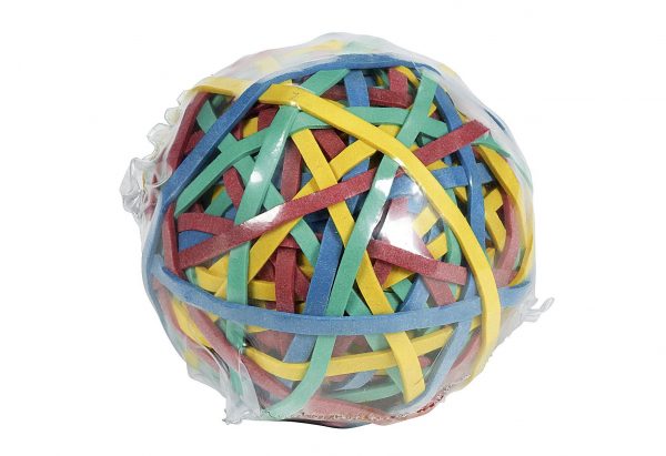 Gummiringball 100g. mehrfarbig